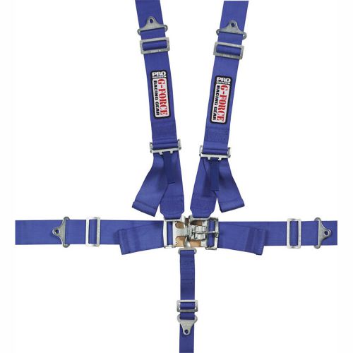 G-force 6000bu 5-point sfi racing harness latch blue