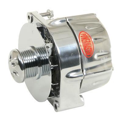 Powermaster signature series alternator 140 amps polished 12v gm 12si case