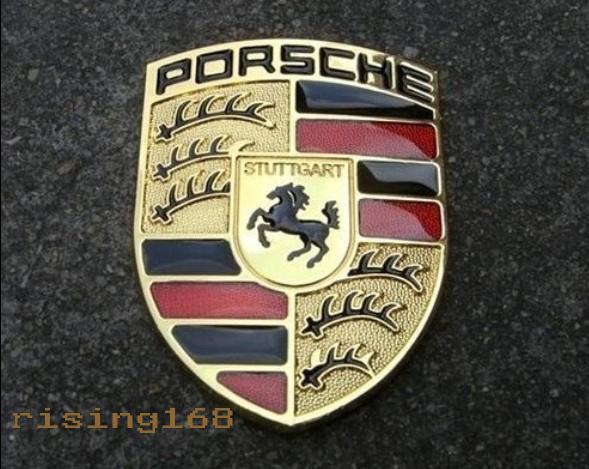 Hq 3d car logo aluminum emblems badges decal for porsche r86