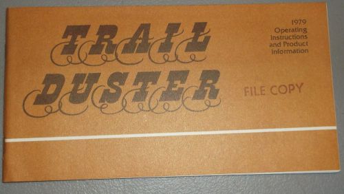 1979 plymouth trail duster original owners manual  nice