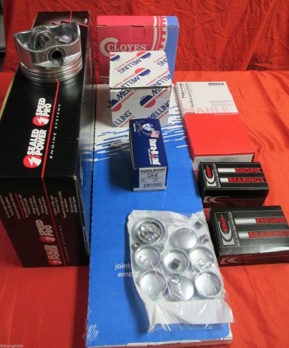 Mercruiser/omc chevy marine 2.5/153 engine kit pistons+rings+timing+oil pump