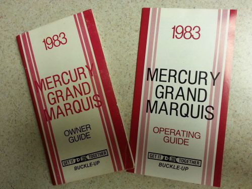 1983 mercury grand marquis owners / operating guide - second printing - nov 1982