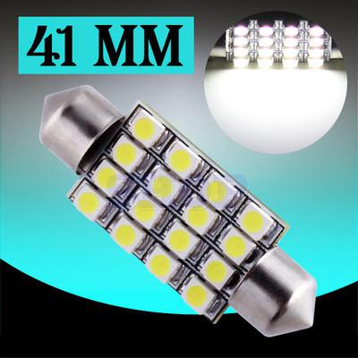 41mm 16 smd pure white dome festoon 16 led car light bulb lamp