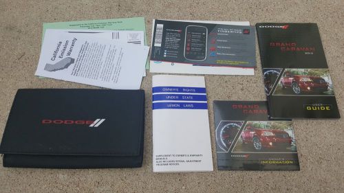 2012 dodge grand caravan se sxt rt &amp; crew owners manual set case dvd