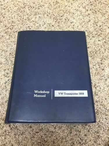 Original1959 volkswagen transporter factory shop manual split window bus