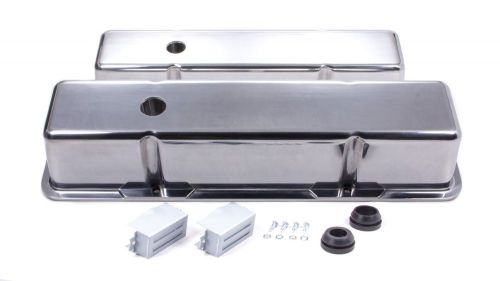 Racing power company r6130-2 polished sbc tall aluminum valve covers hot rod