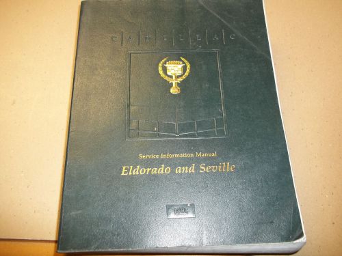 1991 cadillac eldorado el dorado seville service shop repair manual