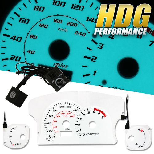 2000-2004 eclipse mt 4 cylinder reverse indiglo overlay glow gauge face cluster