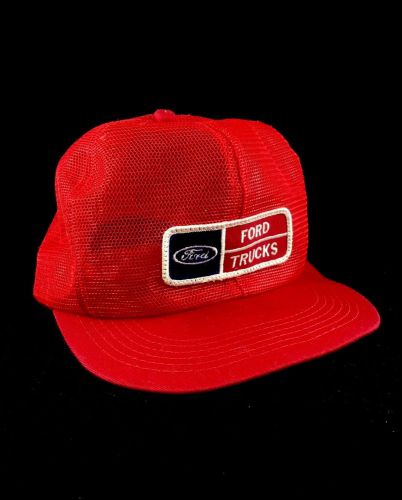 Ford trucks red baseball hat cap adjustable snapback mesh trucker