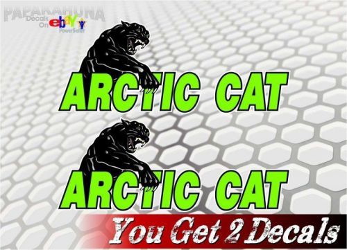 2 arctic cat swiping 28&#034; vinyl truck decals snowmobile sled trailer graphics