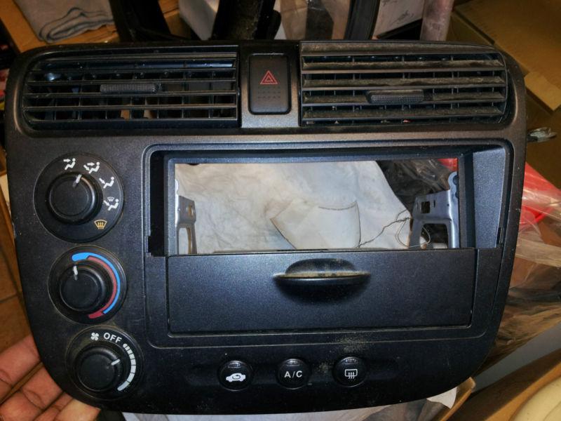 01 02 03 04 05 honda civic a/c heater climate control radio bezel vent oem