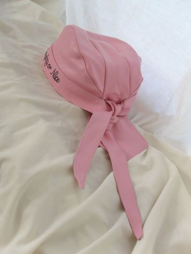 Pink leather do-rag for the lady biker