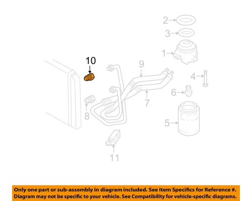 Gm oem oil cooler-inlet hose connector 19303965