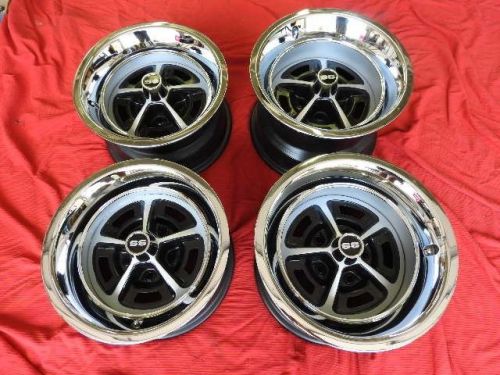 1968-1970 set of 4 15x10 &amp; 15x8 ss chevelle 396 ss  ya style wheels nice