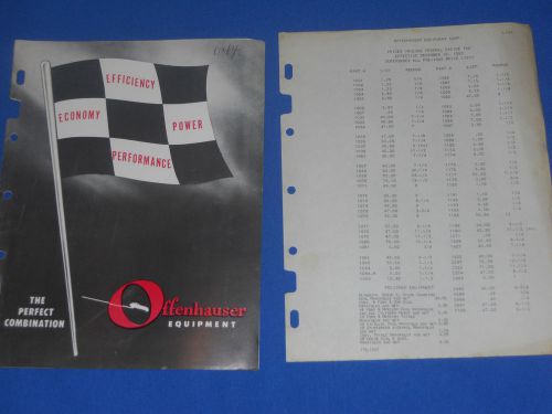 1953 offenhauser speed equipment &amp; accessories catalog, race car, ford chevrolet