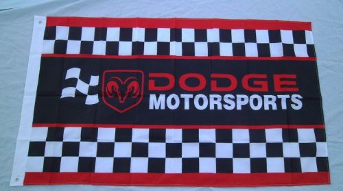 Dodge motorsports ram mopar racing checkered flag 3&#039; x 5&#039; banner