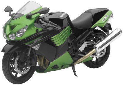 New ray toys 57433b 1/12 kawasaki zx-14 street bike (2011) green