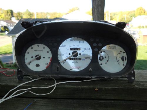 1992-95 honda civic glow gauge cluster blue green