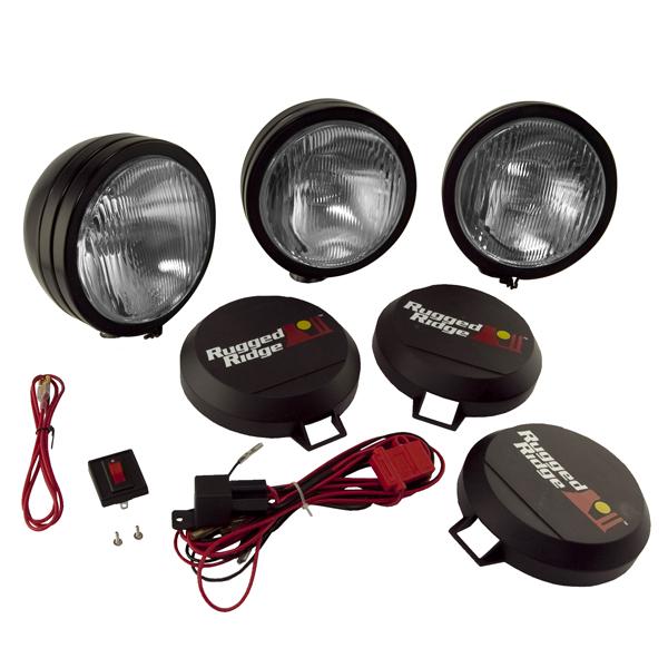 5" hid off road light kit, black - 3 lights & wiring 15205.62