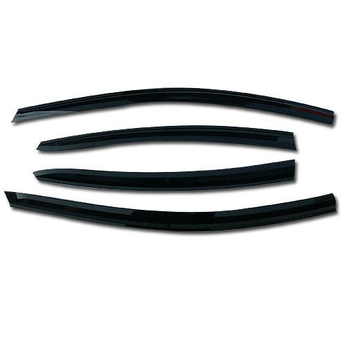 Smoke side window visors deflectors 4p for 2013 hyundai elantra gls 4dr sedan