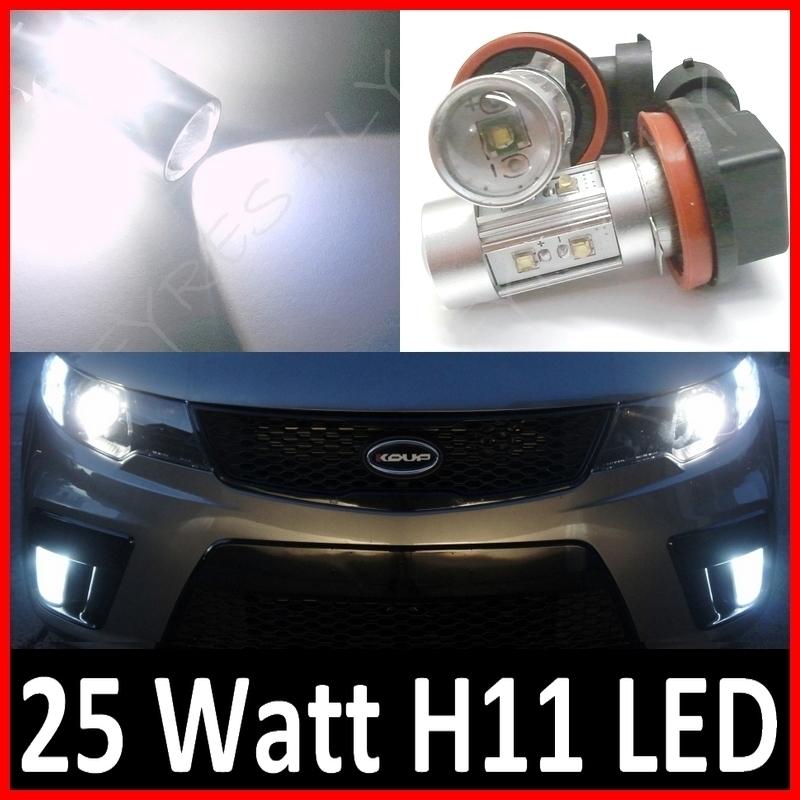 H11 white 25 watt cree/osram led drl fog light headlight bulbs ultra bright #k4