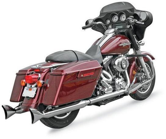 Bassani classic fishtail muffler chrome harley-davidson flht 1995-2010