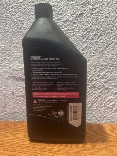 Mercury marine/mercruiser new oem 4-stroke engine oil, 25w-40 1qt., 92-8m0078627