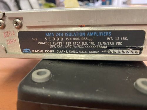 Kma 24h audio panel 066-1055-50 bendix king guaranteed
