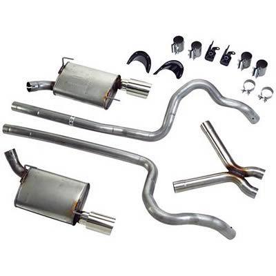 Ford racing exhaust system cat-back stainless polished tip ford mustang 4.0l kit