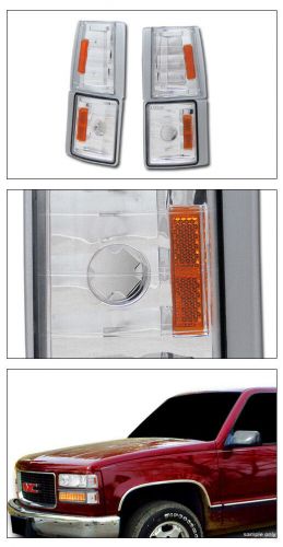 Topline for 1994-2000 gmc c10 c/k truck/suv chrome amber signal corner lights