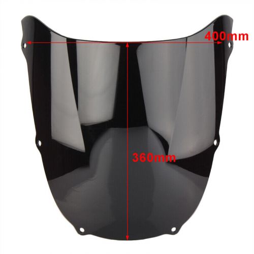 Windshield windscreen double bubble for kawasaki zx6r zx6r 1998999 black