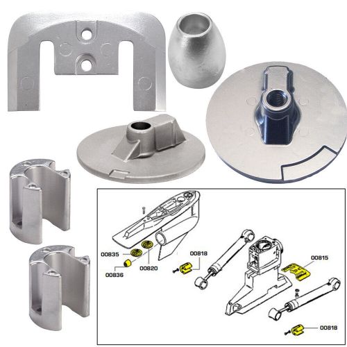 Tecnoseal anode kit w/hardware - mercury bravo 3 2004-present - aluminum