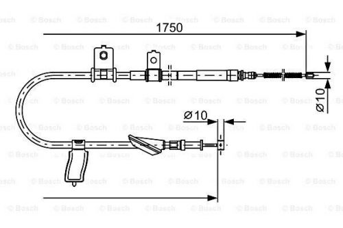 Bosch handbrake rope parking brake for legacy outback 2003- 1987482351-