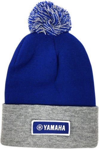 Fx yamaha beanie w/pom royal blue/gray 23-86202