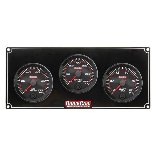 Quickcar racing 69-3017 - redline 3-gauge panel (oil pressure/water