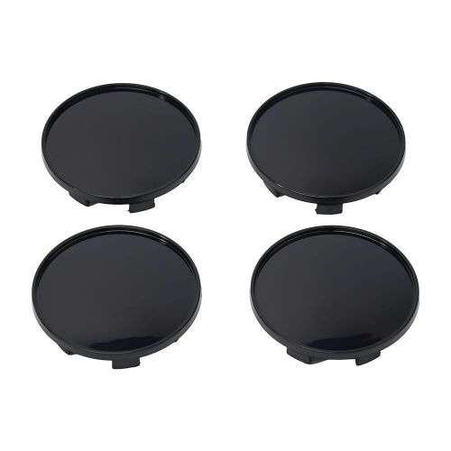 Improve your vehicle&#039;s appearance with black wheel center cap pack of 4