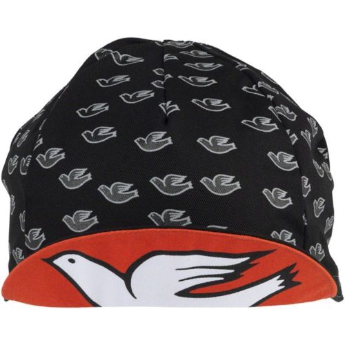 Cinelli columbus doves lightweight cotton/polyester cycling one size cap - black
