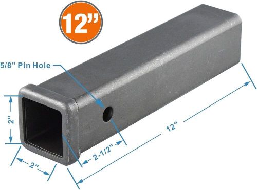 Toptow 64455 trailer hitch weld-on receiver tube 2-inch x 12-inch 12 inch