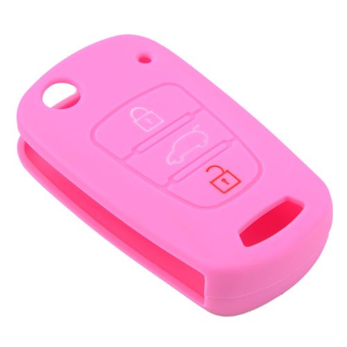 Silicone flip remote key cover case fob holder fit for hyundai i20 i30 ix35 kia