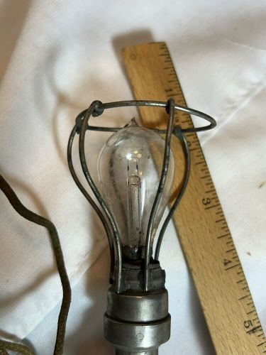 Vintage wood handle drop light small 12volt car