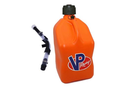 Vp racing orange square 5 gallon race fuel jugs + hose and hose bender