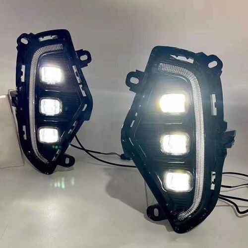 Led fog lamps drl for toyota rav4 2019-2022 daytime running light w/turn signal