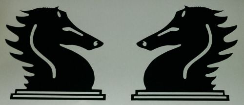 Knight decals for checkmate boat 3&#034; pair