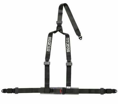 Sparco racing street 3 point bolt-in 2 inch seat belt harness black