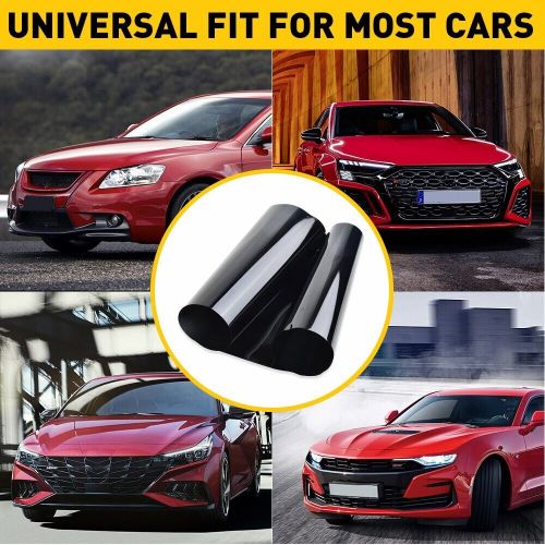 Car sun visor strip tint film front windshield uv shade banner accessories black