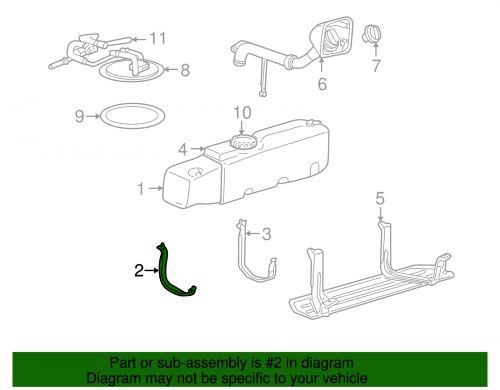 Genuine ford fuel tank mount strap 6l5z-9054-aa