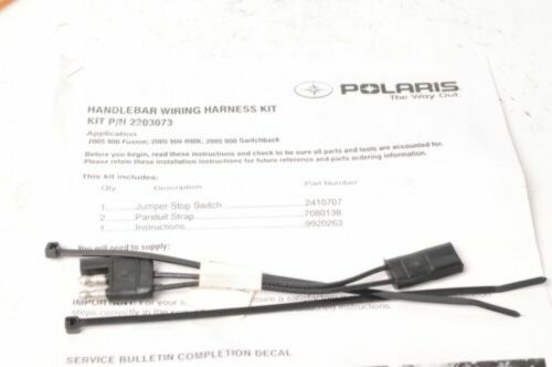 Genuine polaris 2203073 kit handlebar wiring harness 2005 fusion rmk 900 switchb