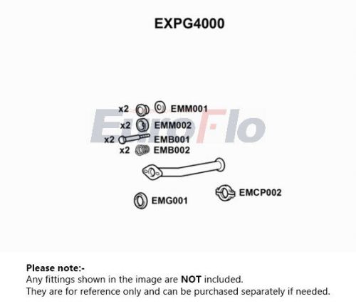 Exhaust pipe centre expg4000 euroflo 1705hf genuine top quality guaranteed new