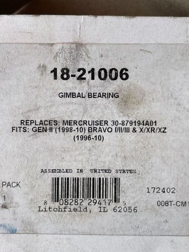 Sierra 18-21006 gimbal bearing replaces mercruiser 30-879194a01