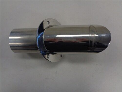 Hpi hydro power stainless steel 3 1/2&#034; exhaust angle flanged tip marine boat